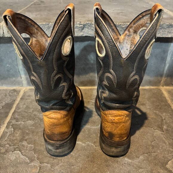 Boulet Western Cowboy Boots Women’s 5.5C Distressed Leather Pull-On Canada - Picture 3 of 11